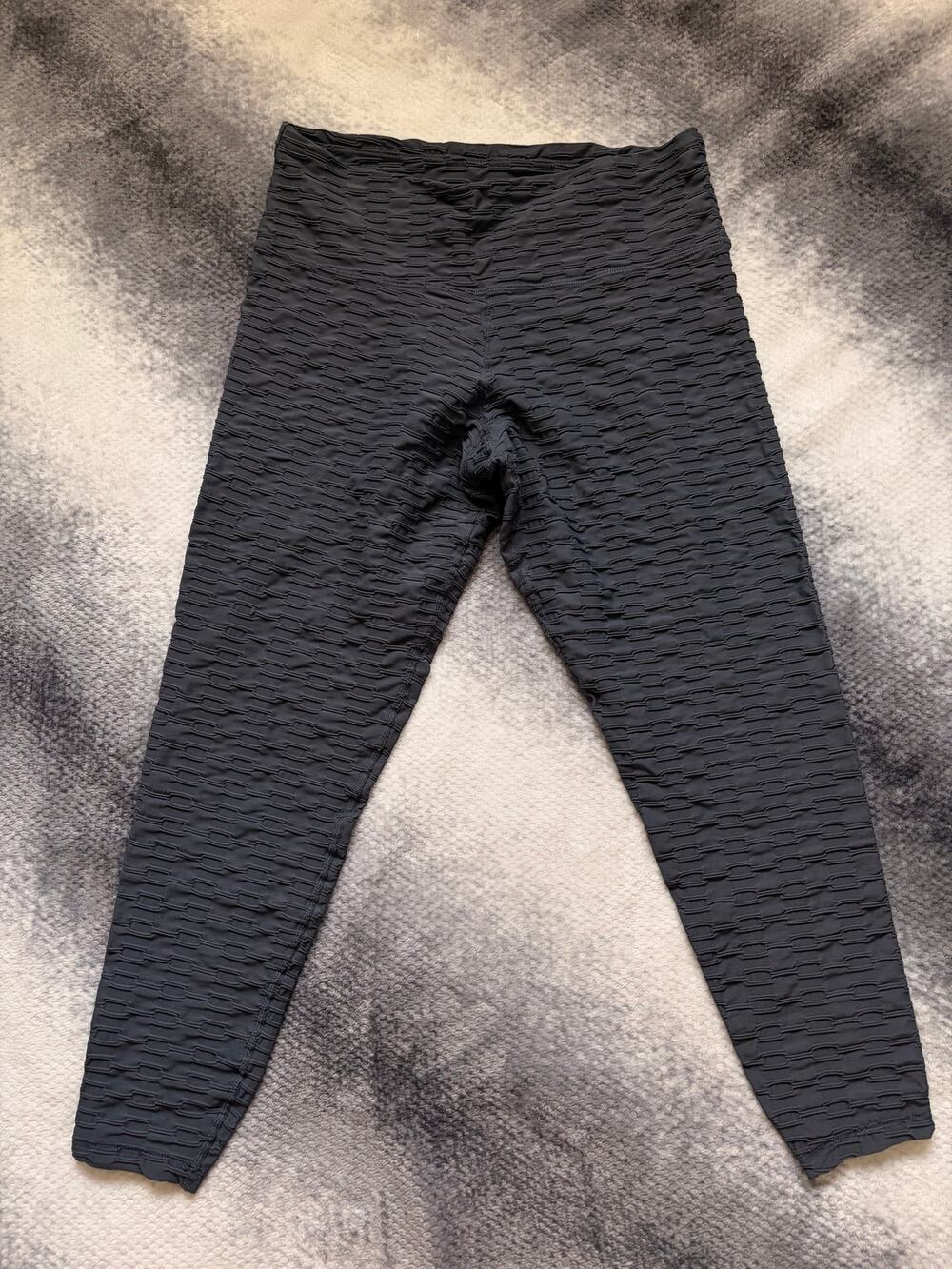 Lola Getts Caster Textured High Rise Capri Legging Gray Size XL Yoga Pilates